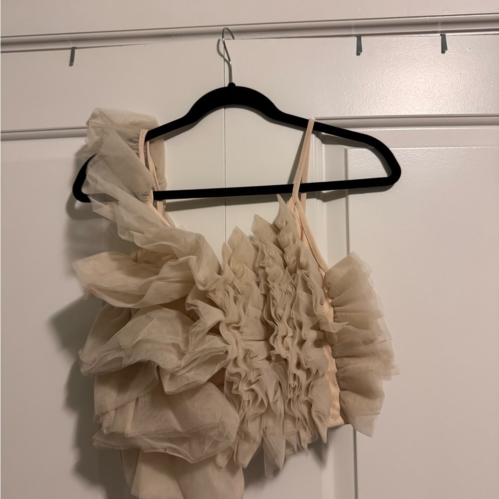 Lamarque Cream Ruffle Top - Picture 4 of 5